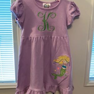 Personalized K mermaid dress 4T